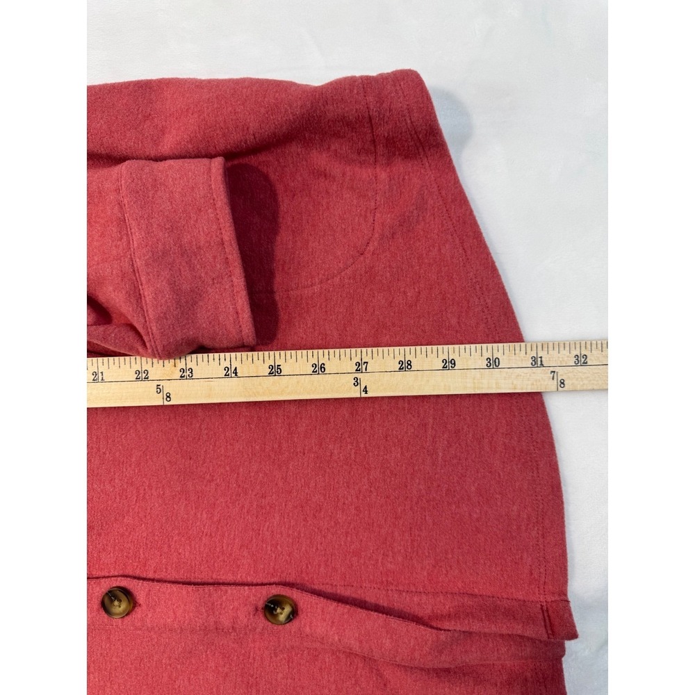 Belle Kim Gravel Team Colors Horn Button Knit Shacket 1X Crimson Red A655326 - Picture 12 of 13